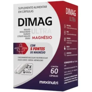 Dimag Ultra Maxinutri magnésio 5 fontes 60 cápsulas suplemento