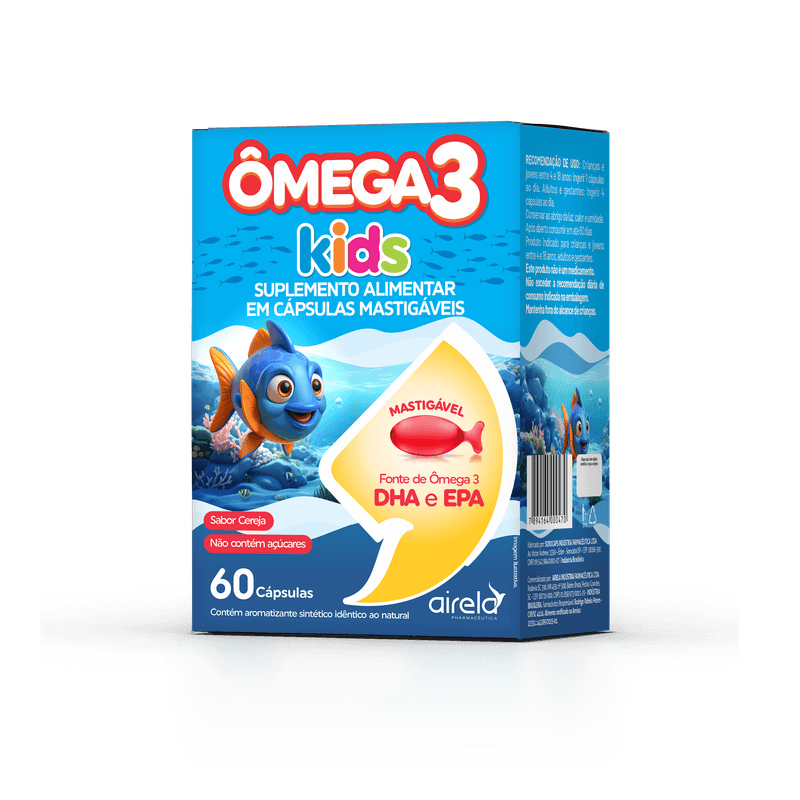Ômega Kids 450mg 60cap Mast Cereja - Airela