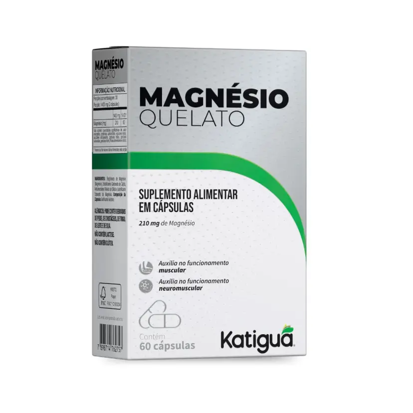 Magnesio Quelato 210Mg 60Caps Katigua