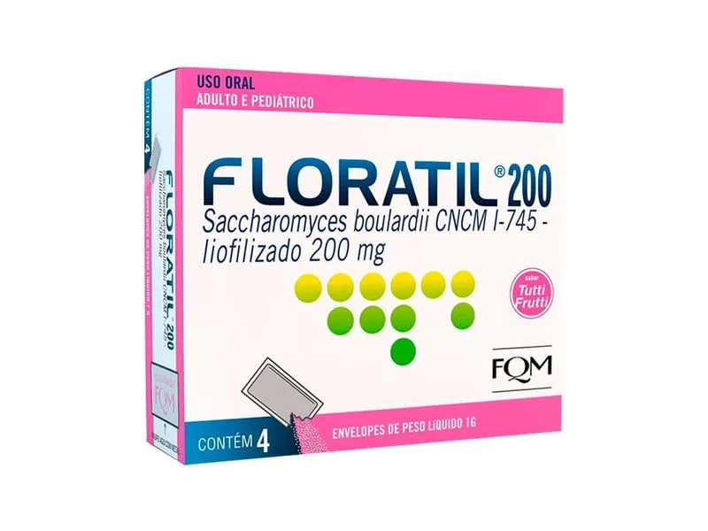 Floratil 200mg Sabor Tutti-Frutti 4 Envelopes