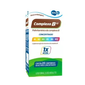 Complexo B12 concentrado EMS 20 comprimidos vitaminas B1 B2 B3 B5 B6 B12