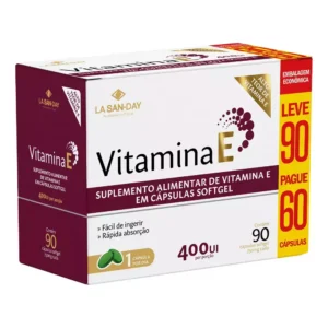 Vitamina E 400UI 90 cápsulas La San Day suplemento antioxidante