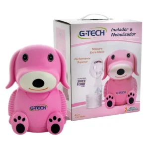 Inalador Nebulizador G-Tech Nebdog Rosa Bivolt