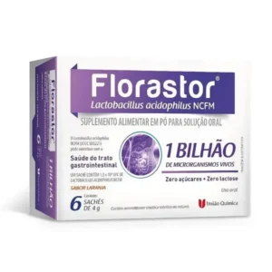 Florastor 1 Bilhão Sabor Laranja 6 Sachês União Química