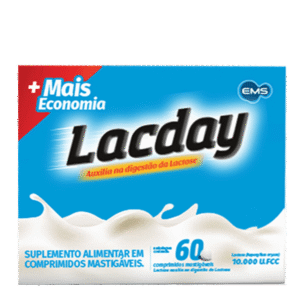 Lacday Lactase 10.000U.Fcc 60 Comprimidos Mastigáveis
