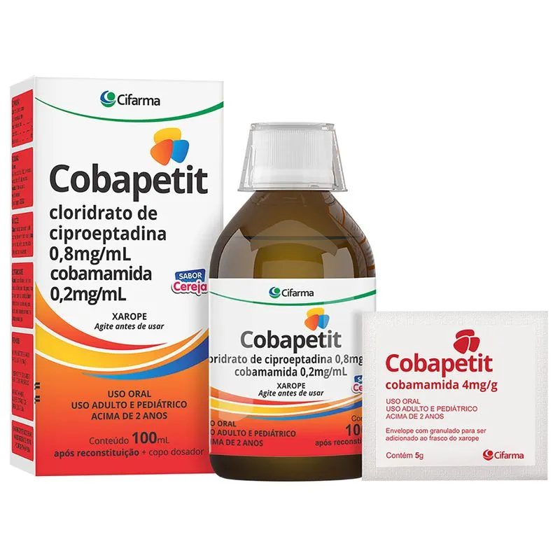 Cobapetit 0,8mg/ml + 0,2mg/ml Sabor Cereja Xarope 100ml