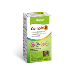 Comple B Natulab 50 comprimidos complexo B vitaminas B1 B2 B3 B6