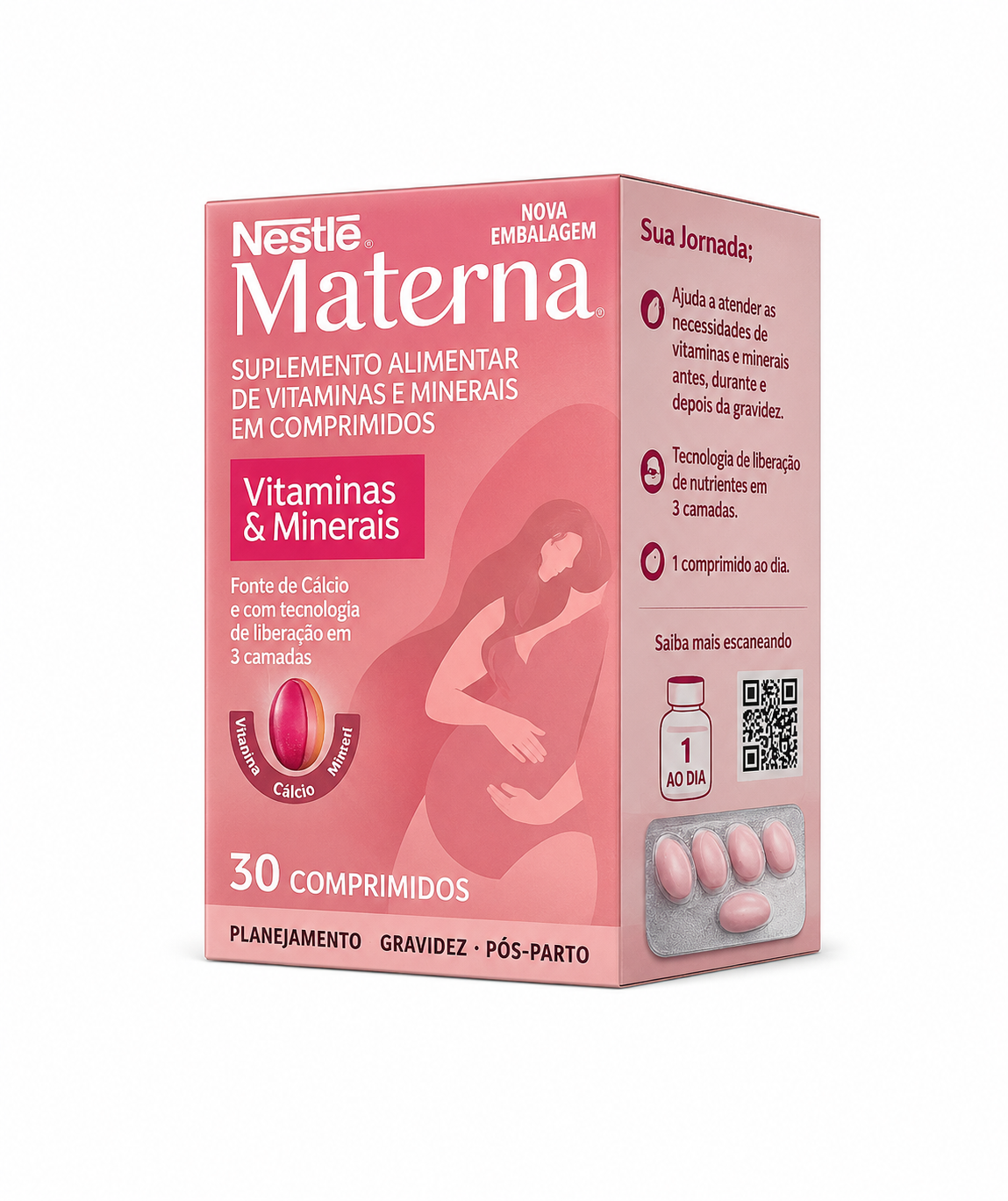 Nestlé Materna Vitaminas & Minerais 30 Comprimidos