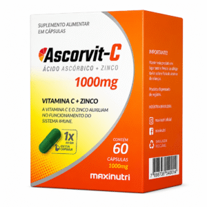 AscorVit-C 1g (Vitamina C + Zinco) - 60 Caps