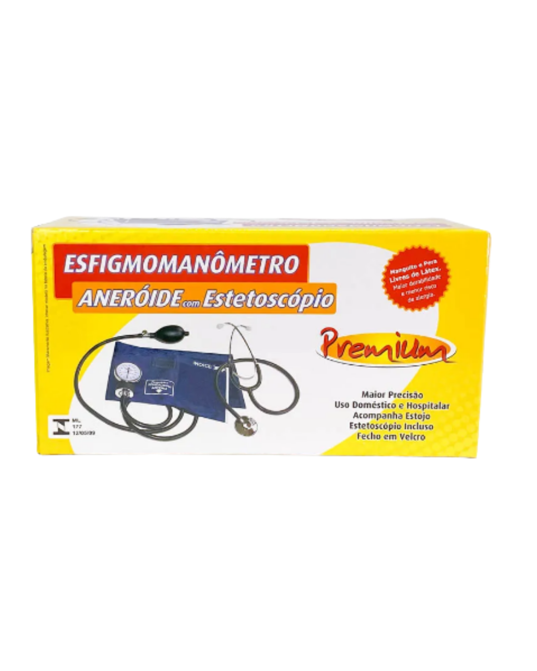 Esfigmomanômetro aneroide Premium com estetoscópio