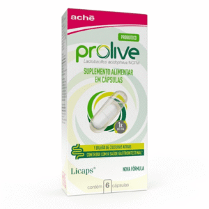 Suplemento Probiótico Prolive com 6 cápsulas