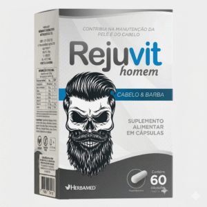 Rejuvit Homem Cabelo & Barba - 60 Cápsulas - Herbamed