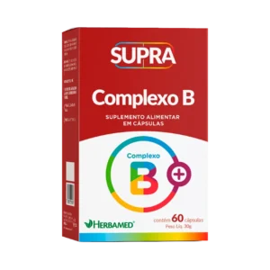 Complexo B Herbamed 60 cápsulas vitaminas B1 B2 B3 B5 B6 B7 B9 B12