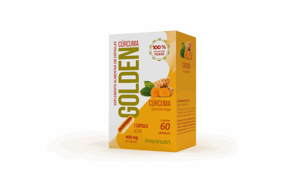 Cúrcuma Golden Maxinutri 60 cápsulas suplemento natural com curcuma longa 400mg