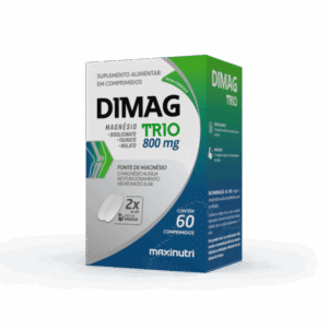 Dimag Trio Magnésio 800mg Maxinutri 60 comprimidos bisglicinato taurato malato