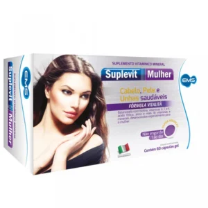 Suplevit Mulher EMS 60 cápsulas suplemento para cabelo pele e unhas