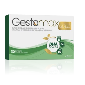 Gestamax Gold 30 cápsulas moles suplemento com DHA de algas para gestantes e lactantes