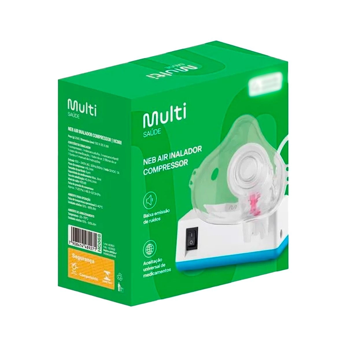 Inalador Compressor Neb Air Hc068 Multi Saúde Multilaser