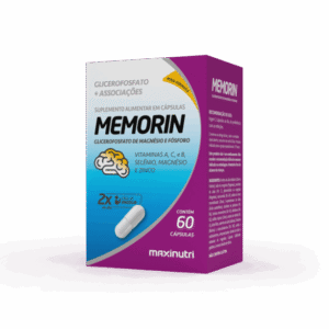 Memorin vitaminas e minerais fósforo magnésio 60 cápsulas Maxinutri