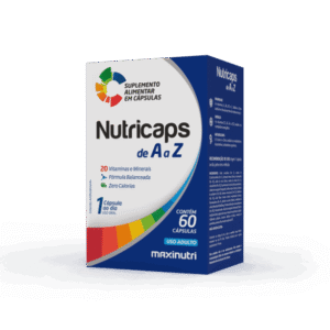Nutricaps A-Z polivitamínico com 20 vitaminas e minerais 60 cápsulas