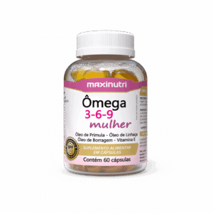 Ômega 3 6 9 Mulher Maxinutri 60 cápsulas óleo de prímula linhaça borragem vitamina E