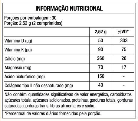 Calcium Maxx ARTRO Maxinutri 60 Comprimidos – Cálcio + Colágeno Tipo II + D3 + K2 - Imagem 2