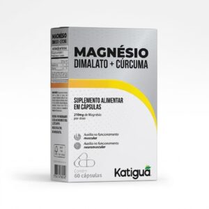 Magnésio Dimalato e Cúrcuma 60 Cápsulas - Katiguá