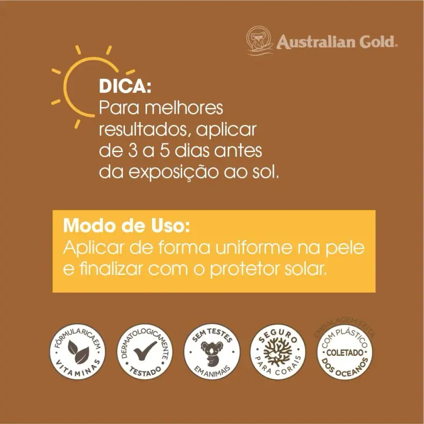 Australian Gold Bronzing Accelerator Dark Tanning Clear Spray Gel 125g - Imagem 2
