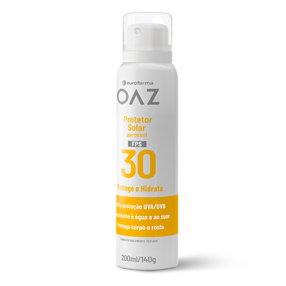 Protetor solar corporal e facial OAZ Aerossol FPS 30 200ml - Imagem 2