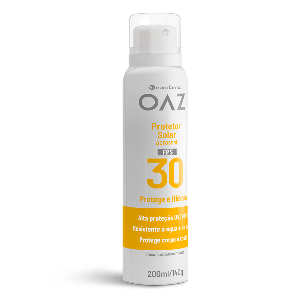 Protetor solar corporal e facial OAZ Aerossol FPS 30 200ml - Imagem 3