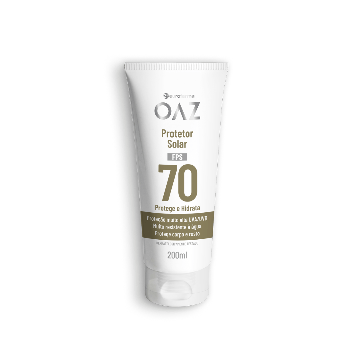 Protetor solar corporal e facial OAZ FPS 70 200ml