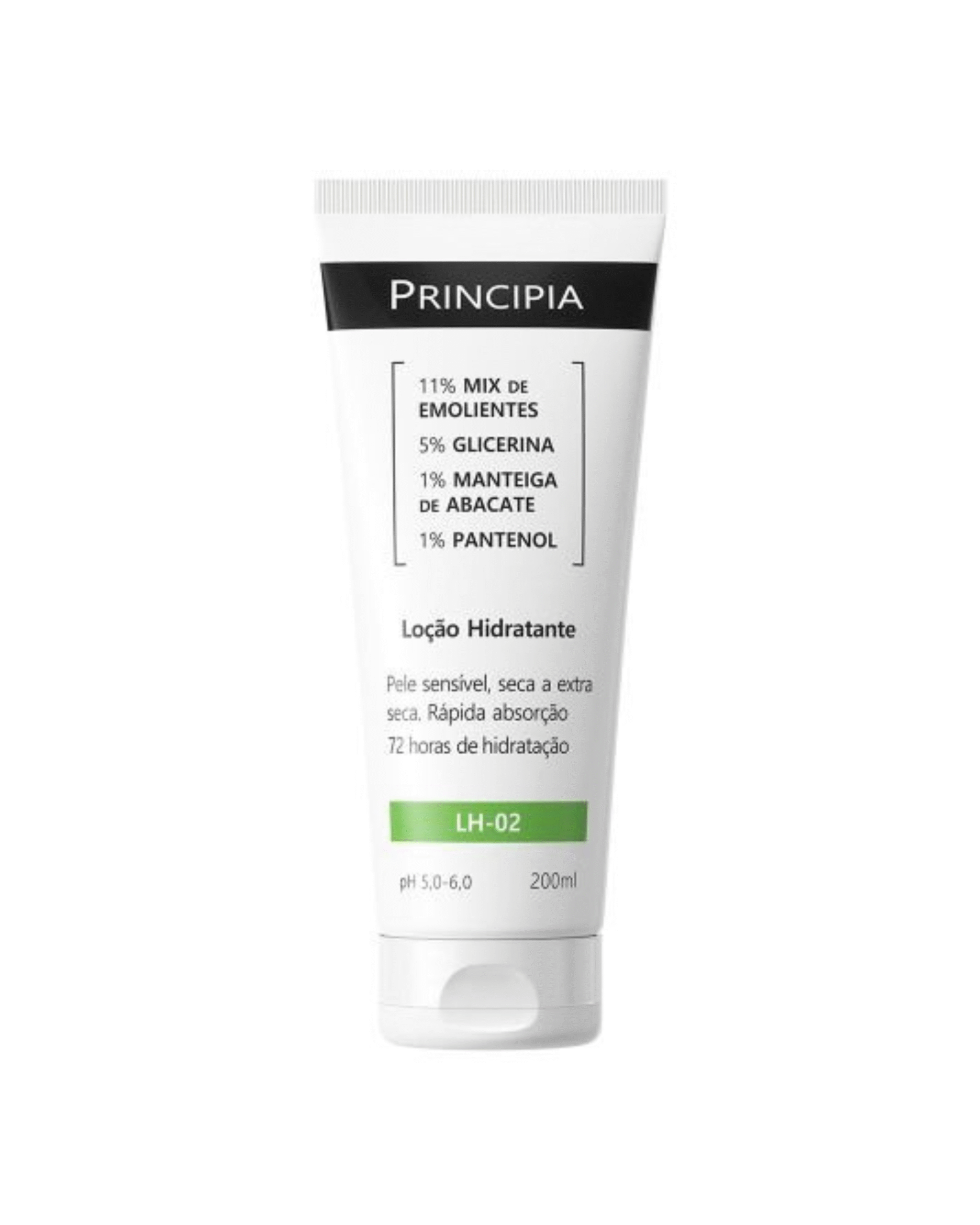 Loção hidratante Principia LH-02 pantenol glicerina pele sensível 200ml