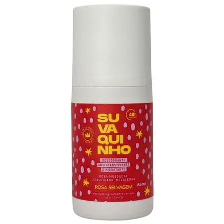 Desodorantes roll-on Rosa Selvagem Suvaquinho Vegano 48h 85ml