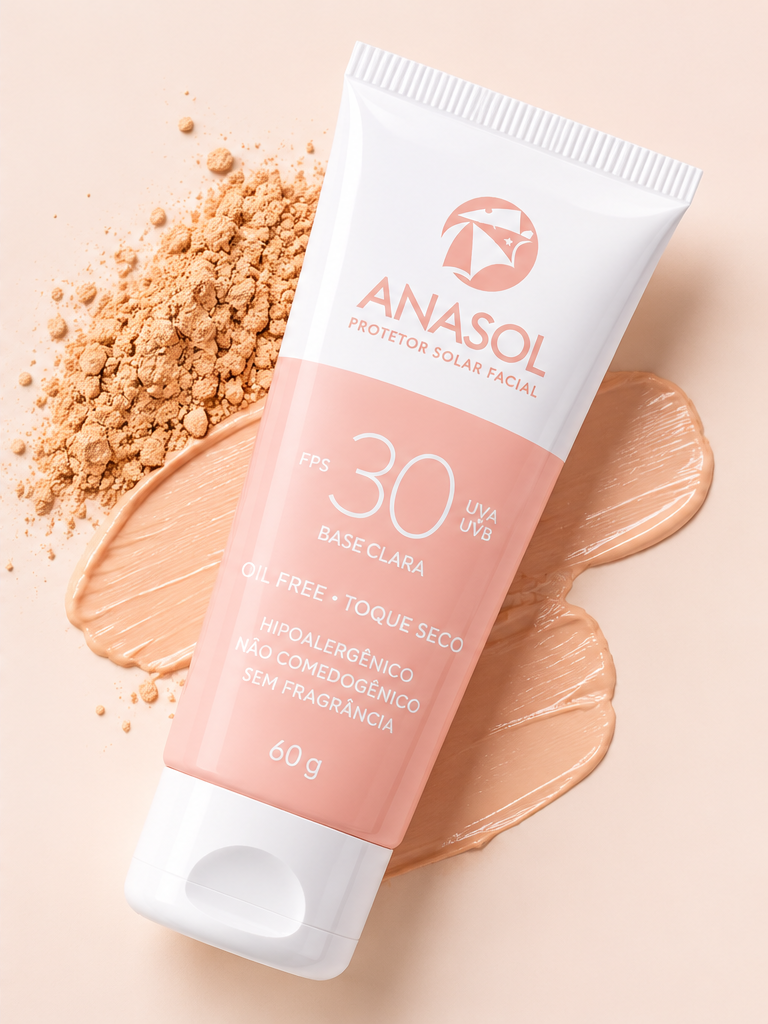 Protetor solar facial Anasol base clara Fps 30 60g - Imagem 2