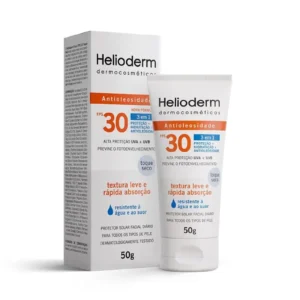 protetor solar facial fps 30 helioderm 50g antioleosidade