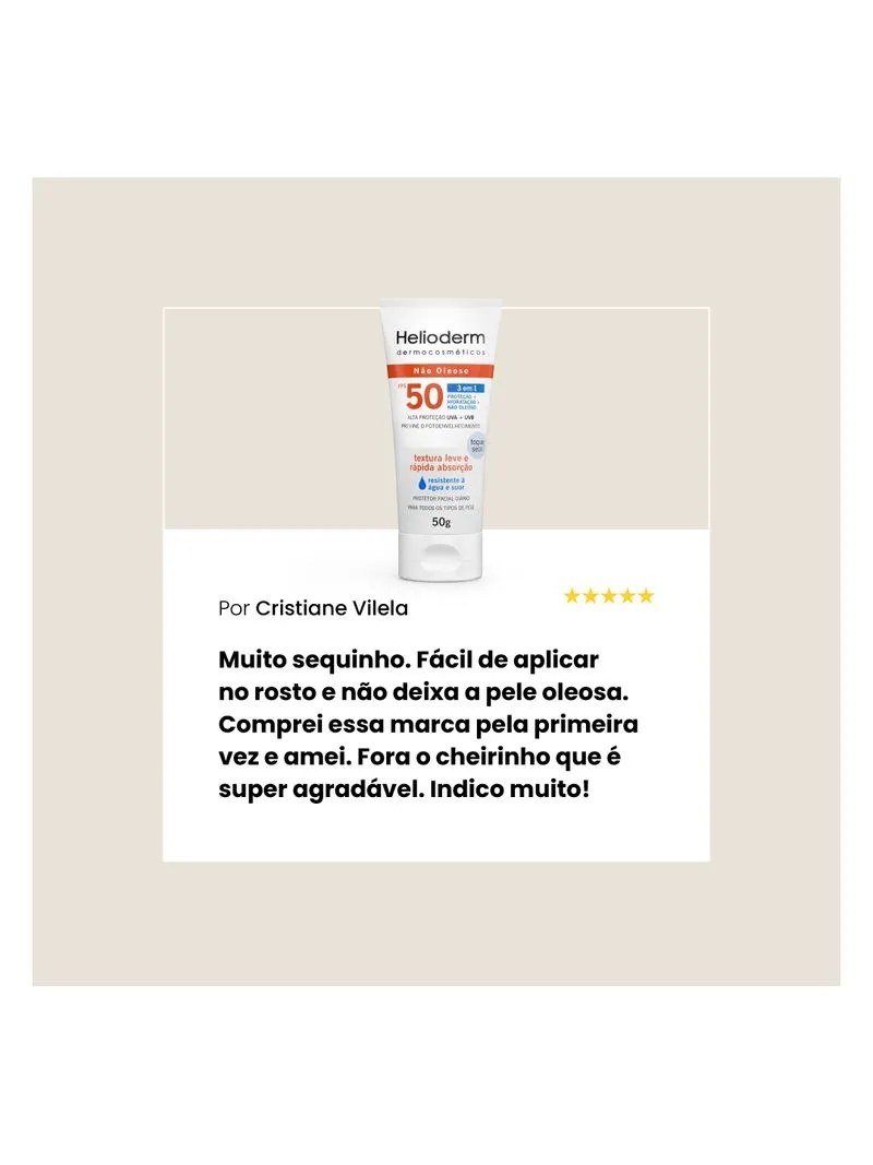 Protetor Solar Helioderm 3 Em 1 Fps50 50g - Imagem 3