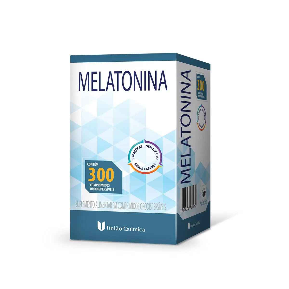 Melatonina União Química 300 comprimidos orodispersíveis sabor laranja sono
