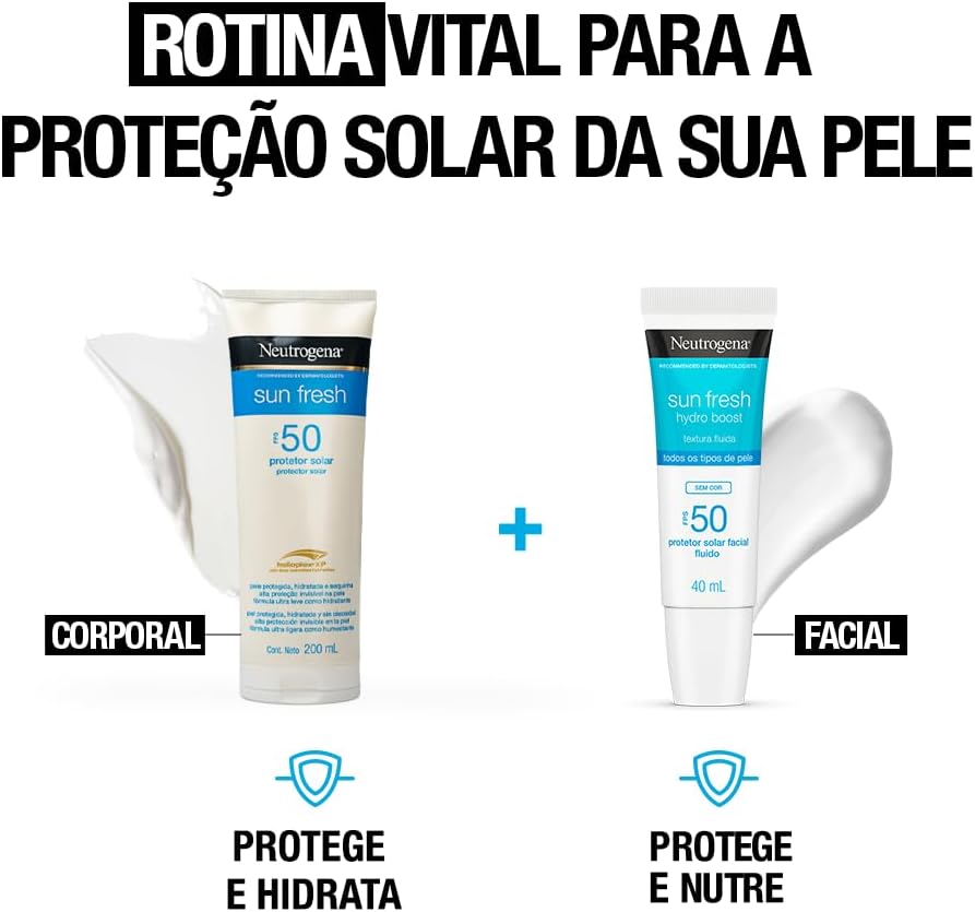 Protetor solar corporal Neutrogena sun fresh FPS 50 200ml - Imagem 7