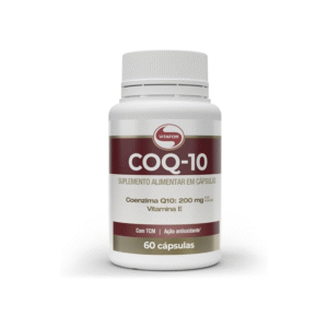 Coenzima Q10 200mg Vitafor 60 cápsulas suplemento antioxidante vitamina E