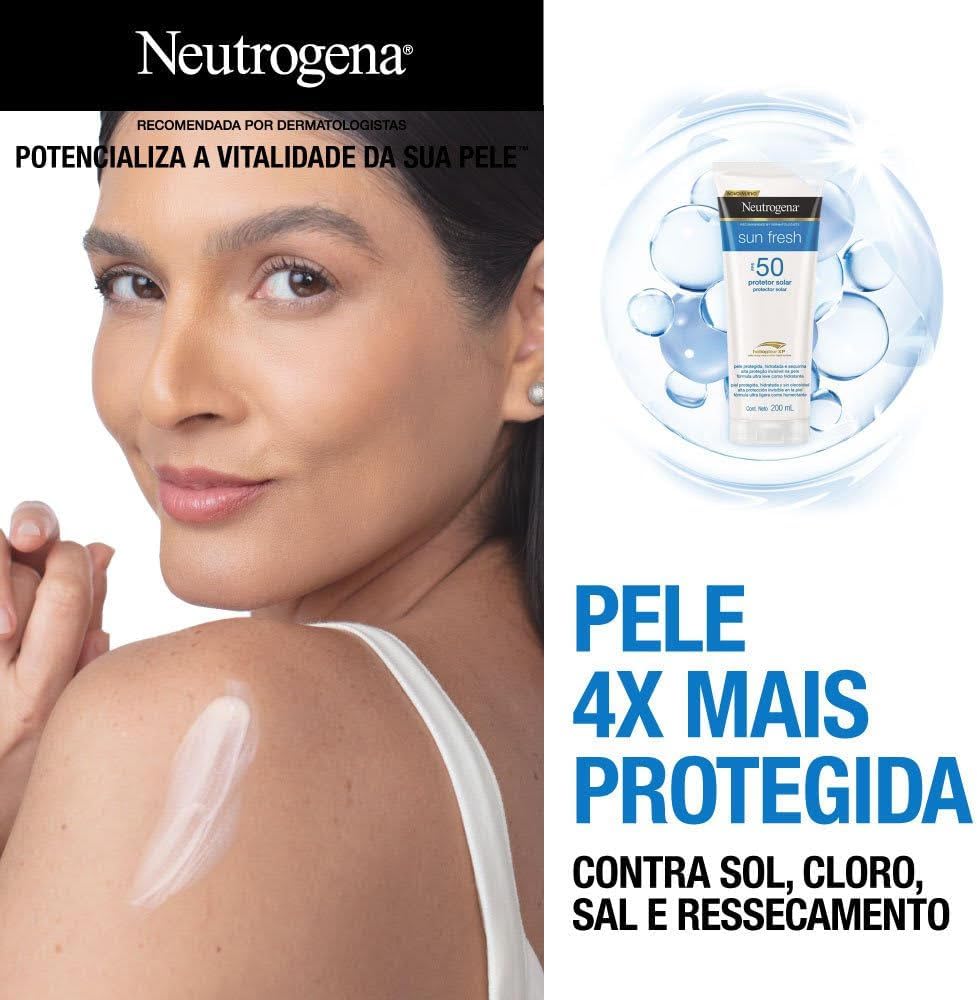Protetor solar corporal Neutrogena sun fresh FPS 50 200ml - Imagem 9