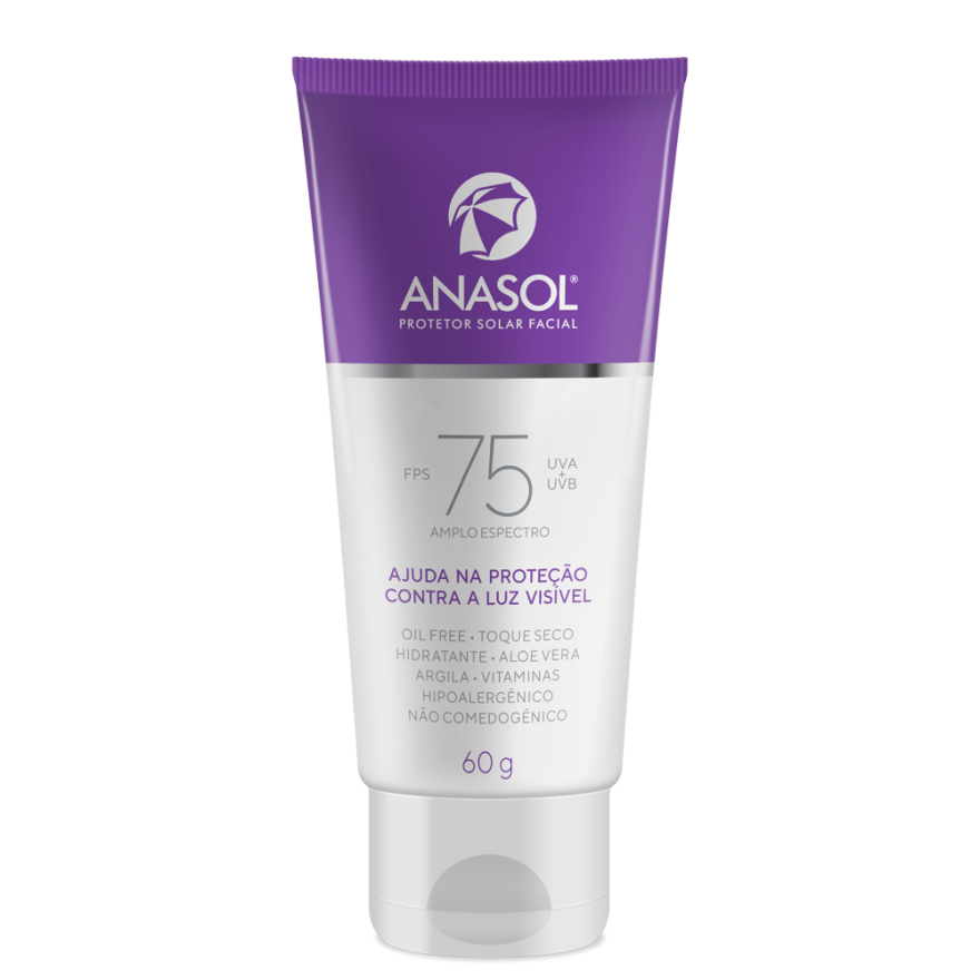 Protetor solar facial Anasol Amplo Espectro Fps 75 60g