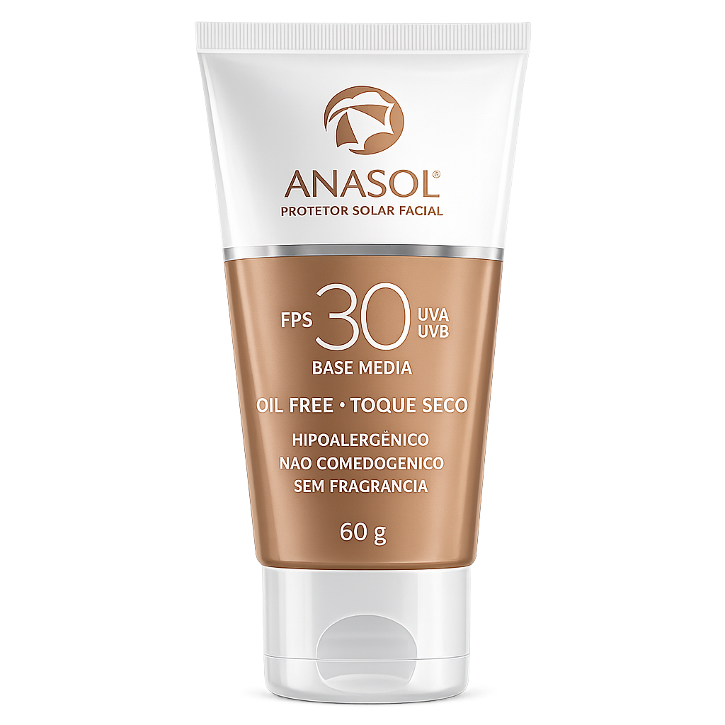 Protetor solar facial Anasol base média Fps 30 60g