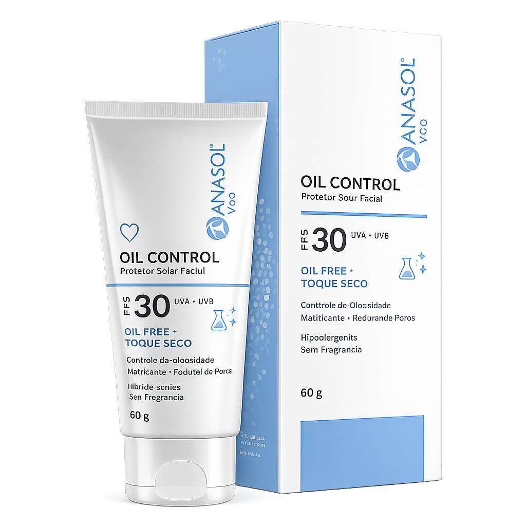 Protetor solar facial Anasol Viso Oil Control Fps 30 60g