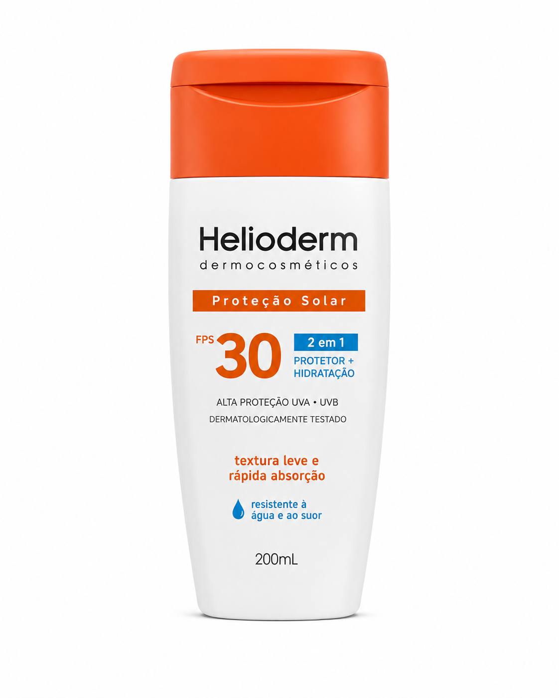 Protetor solar helioderm 3 em 1 fps 30 200ml