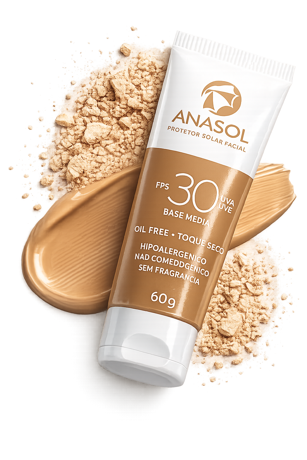 Protetor solar facial Anasol base média Fps 30 60g - Imagem 2