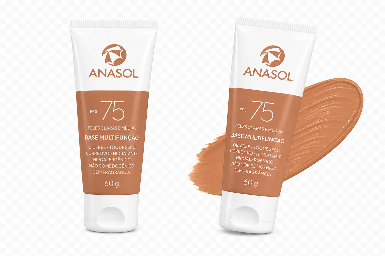 Protetor solar facial Anasol base hidratante multifunção Fps 75 60g - Imagem 2