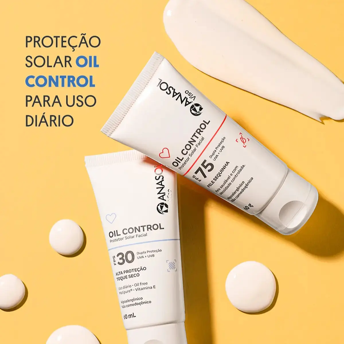 Protetor solar facial Anasol Viso Oil Control Fps 30 60g - Imagem 2