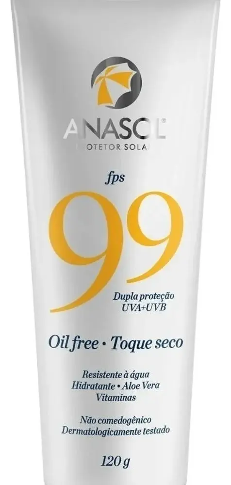 Protetor solar corporal Anasol resistente à água Fps 99 120g - Imagem 4