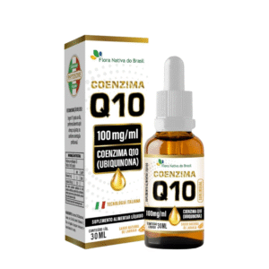 Coenzima Q10 líquida 100mg/ml Flora Nativa 30ml suplemento em gotas antioxidante