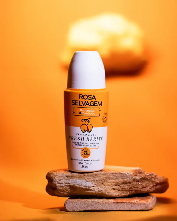 Desodorantes roll-on Rosa Selvagem Fresh Karité 72H 85ml - Imagem 2
